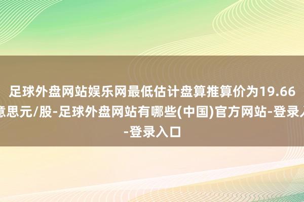 足球外盘网站娱乐网最低估计盘算推算价为19.66好意思元/股-足球外盘网站有哪些(中国)官方网站-登录入口