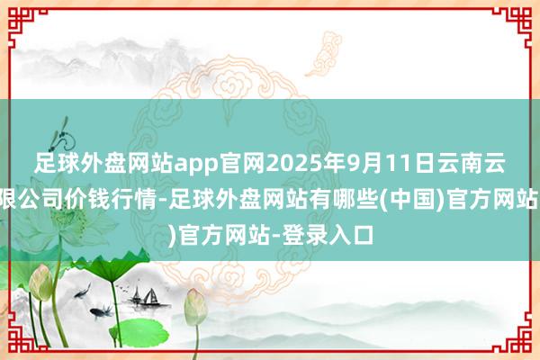 足球外盘网站app官网2025年9月11日云南云菜集团有限公司价钱行情-足球外盘网站有哪些(中国)官方网站-登录入口