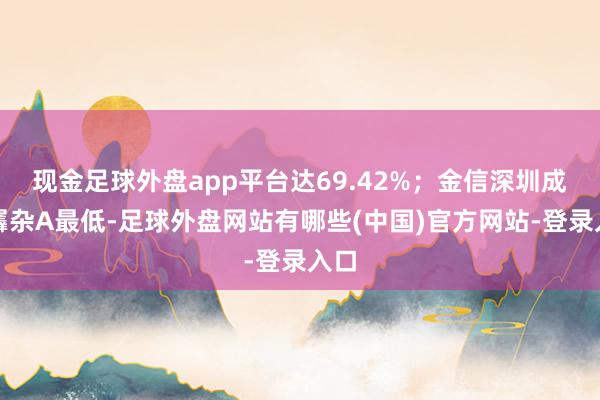 现金足球外盘app平台达69.42%;金信深圳成长羼杂A最低-足球外盘网站有哪些(中国)官方网站-登录入口