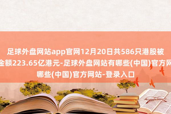 足球外盘网站app官网12月20日共586只港股被沽空 总沽空金额223.65亿港元-足球外盘网站有哪些(中国)官方网站-登录入口
