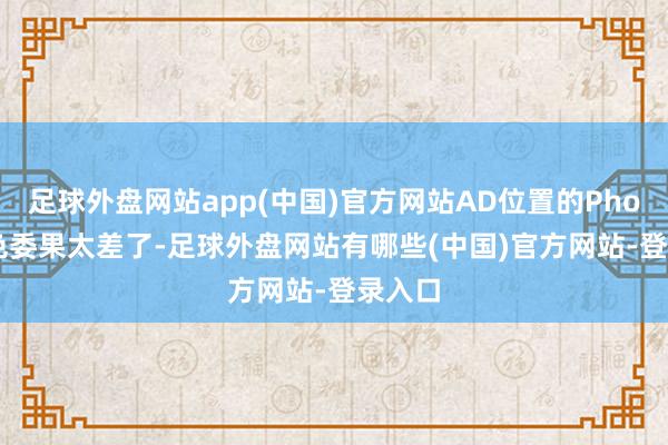 足球外盘网站app(中国)官方网站AD位置的Photic景色委果太差了-足球外盘网站有哪些(中国)官方网站-登录入口