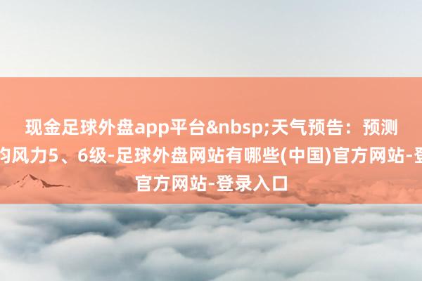 现金足球外盘app平台&nbsp;天气预告：预测傍晚平均风力5、6级-足球外盘网站有哪些(中国)官方网站-登录入口