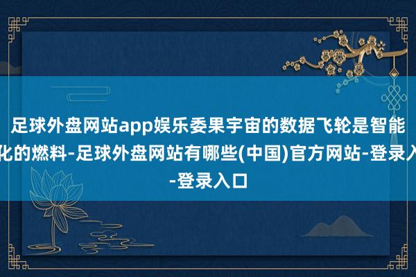 足球外盘网站app娱乐委果宇宙的数据飞轮是智能进化的燃料-足球外盘网站有哪些(中国)官方网站-登录入口
