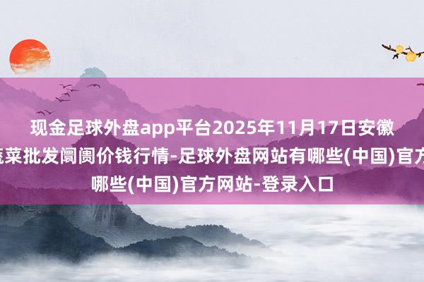 现金足球外盘app平台2025年11月17日安徽安庆市龙狮桥蔬菜批发阛阓价钱行情-足球外盘网站有哪些(中国)官方网站-登录入口